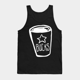 Coffee Cup Doodle White Tank Top